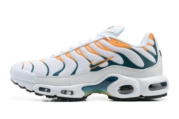 Nike Air Max Plus White Orange Teal Sneakers - 1