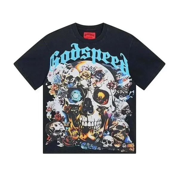 Godspeed x E Pluribus Unum Graphic Print Black T-Shirt - 7