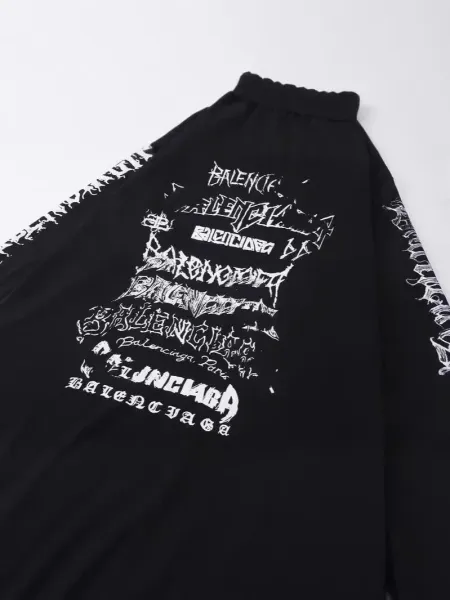 Balenciaga Multi-Logo Print Oversized T-Shirt Pink - 7