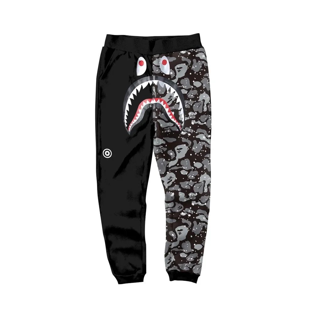 A Bathing Ape Shark Camo Sweatpants Gray - 5