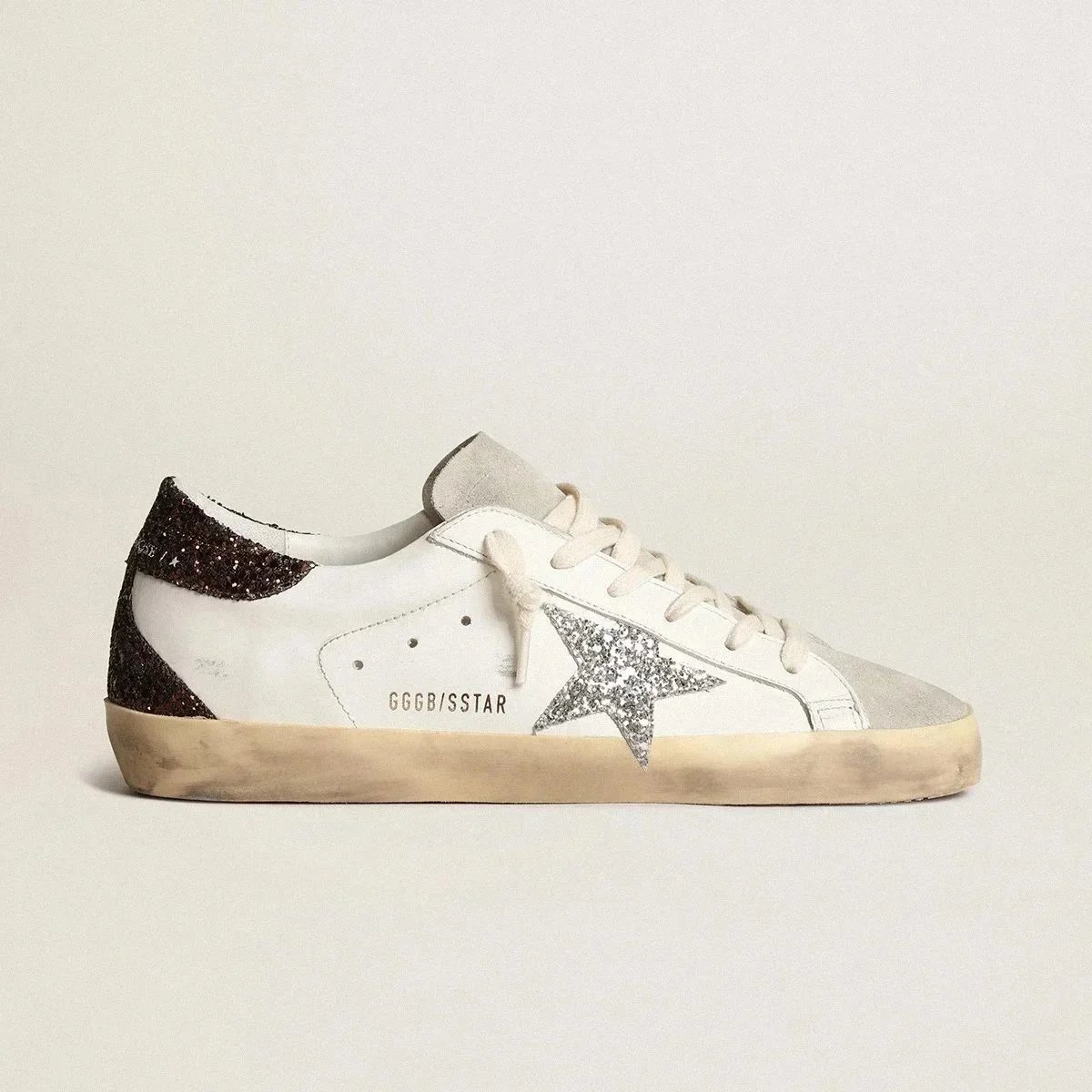 Golden Goose Superstar Glitter Star White Sneakers - 1