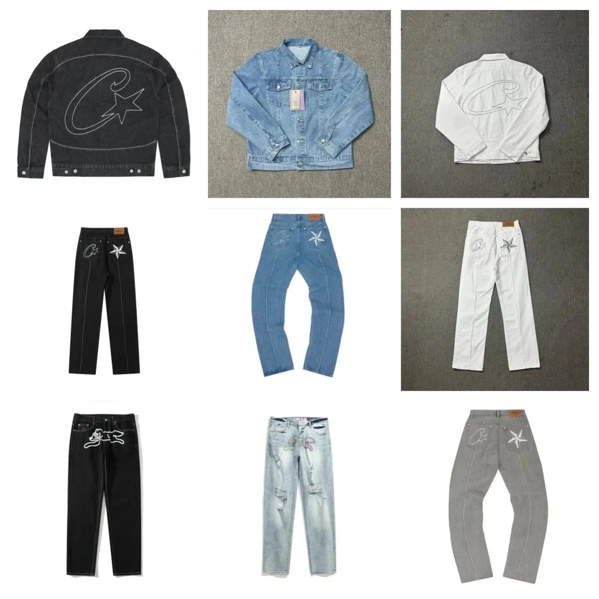 C+ Star Denim Jacket and Jeans Set