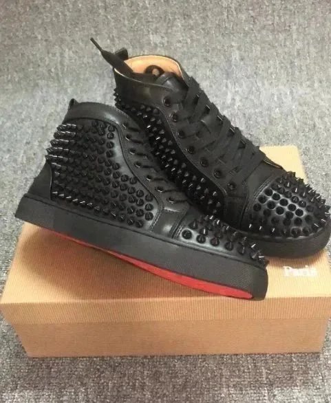 Christian Louboutin Louis Junior Spikes White/Black Sneakers - 4
