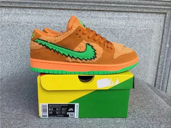 Nike SB Dunk Low Pro QS 'Grateful Dead' Orange Sherpa Sneakers - 1