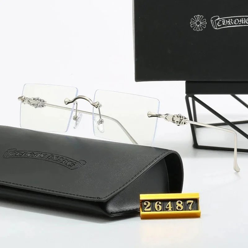 Chrome Hearts 26487 Rimless Optical Glasses Silver - 1