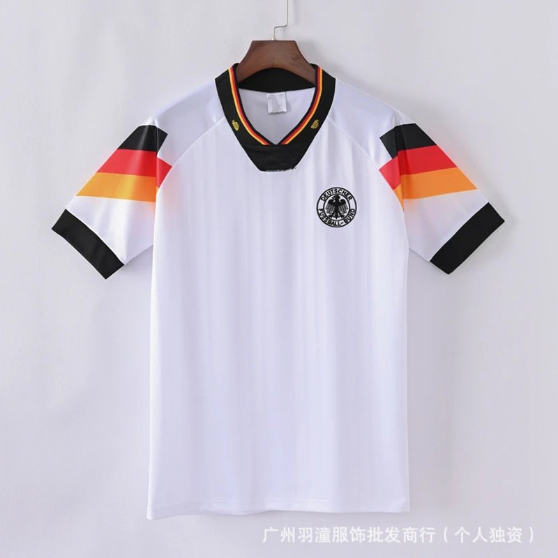 Spain National Team 1994 World Cup Away Jersey White/Red/Orange Polo - 48