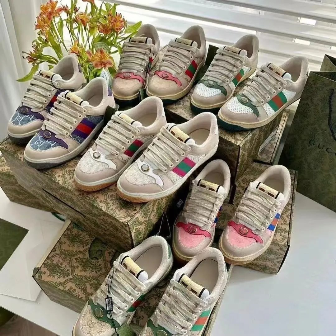Gucci Vintage Distressed Couple Sneakers