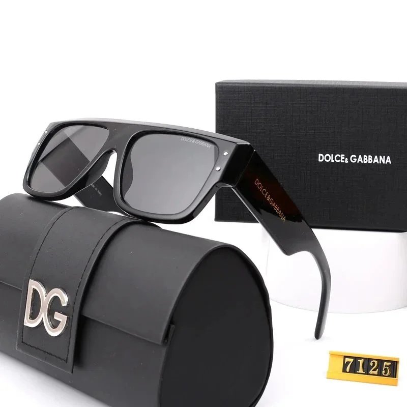 Dolce & Gabbana DG7125 Black Oversized Square Sunglasses - 1