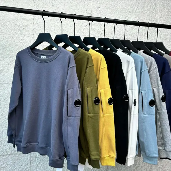 C.P. Company Logo Print Yellow Crewneck Sweatshirt - 6