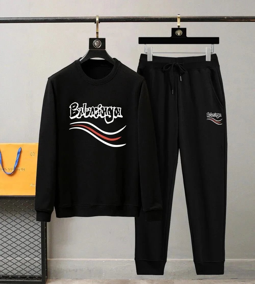 Balenciaga Black Sweatshirt and Pants Set