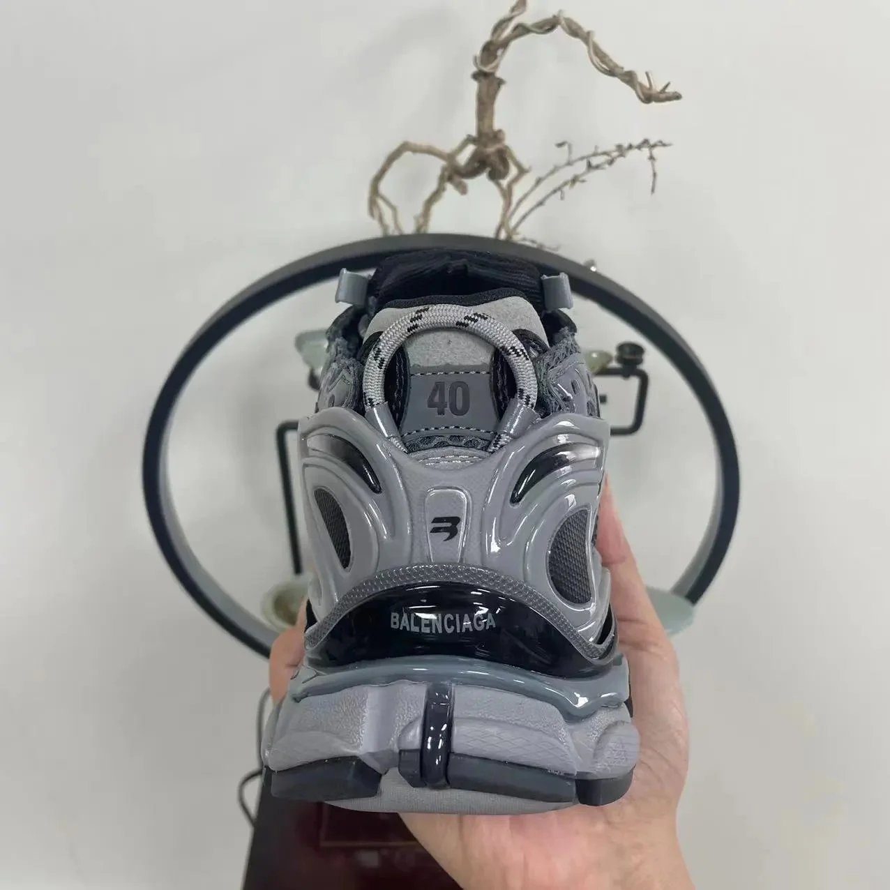 Balenciaga x Asics Runner White/Black Sneakers - 4