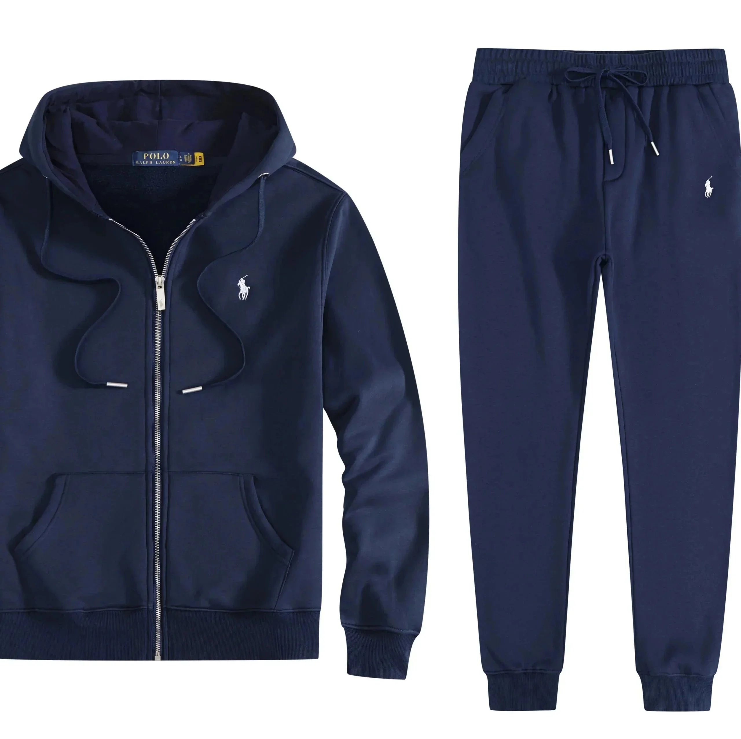 宝蓝白加绒套装-Plush