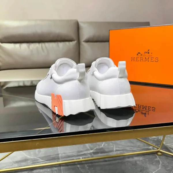 Hermès H-Code White and Orange Sneakers - 8