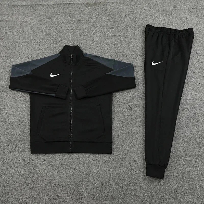 Nike Matching Sets Three-piece performance set with hooded jacket, T-shirt and shorts — (Long Pants Two-Piece Set) -286