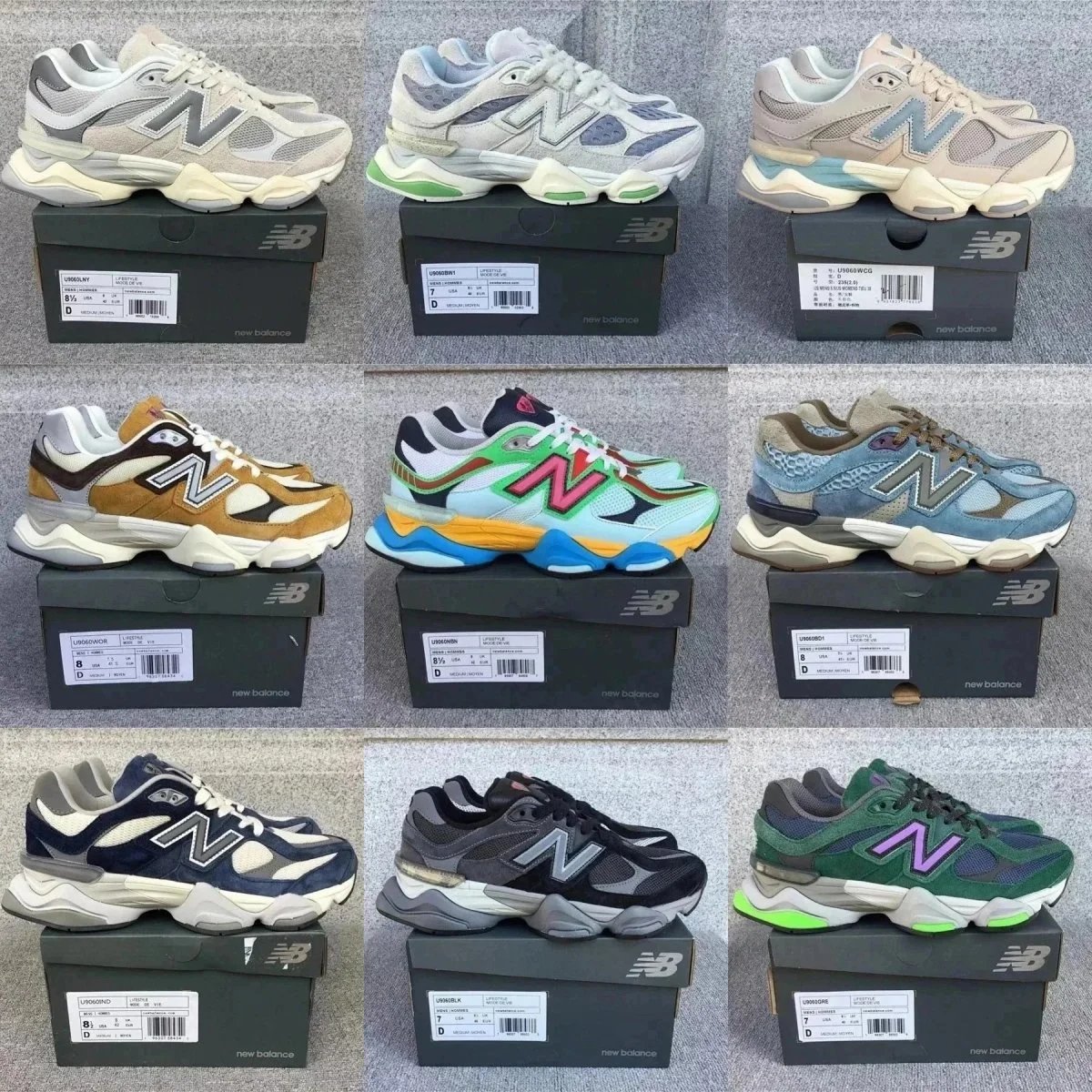 New Balance U9060 Sneakers in Various Colors