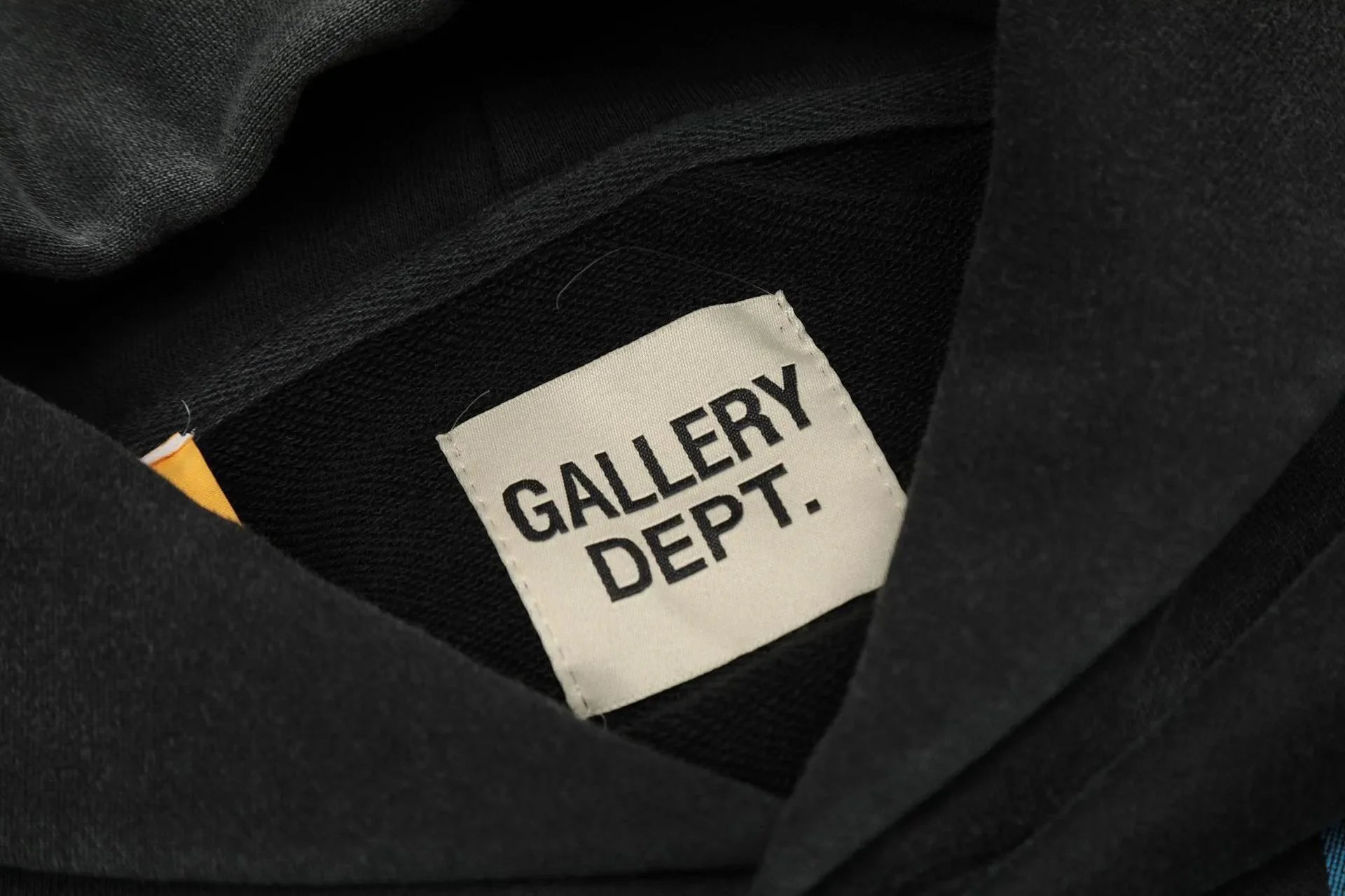 Gallery Dept Paint-Splatter Hoodie Navy - 4