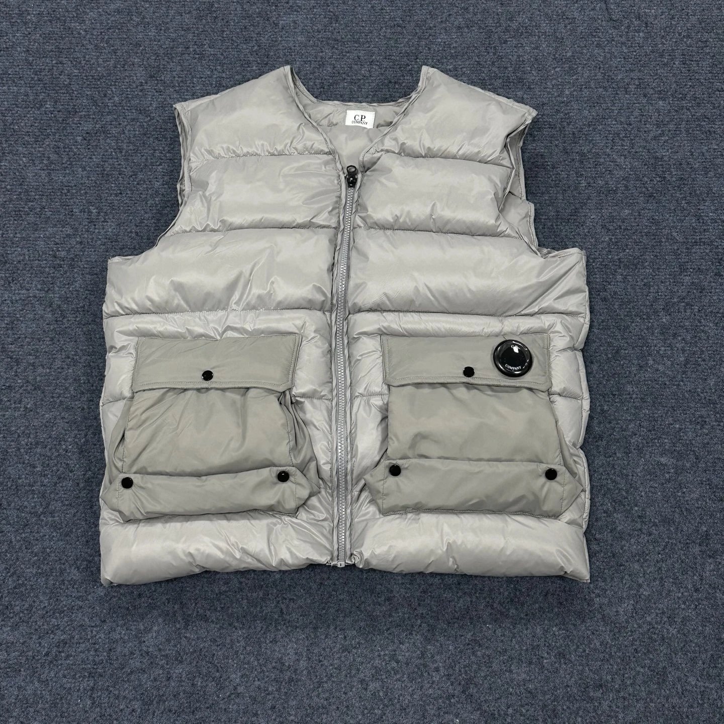 CP Company CP Company Short Puffer Vest in Grey Grey