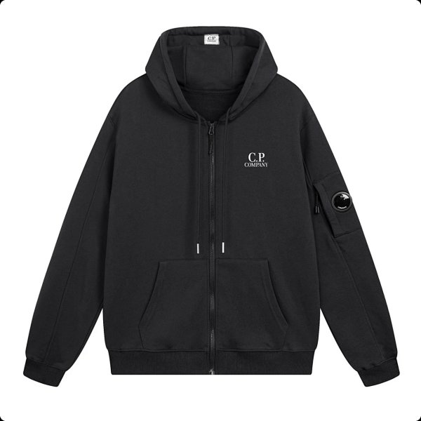 C.P. Company Zip-Up Hoodie Black 卫衣 product listing in Litbuy spreadsheet finds