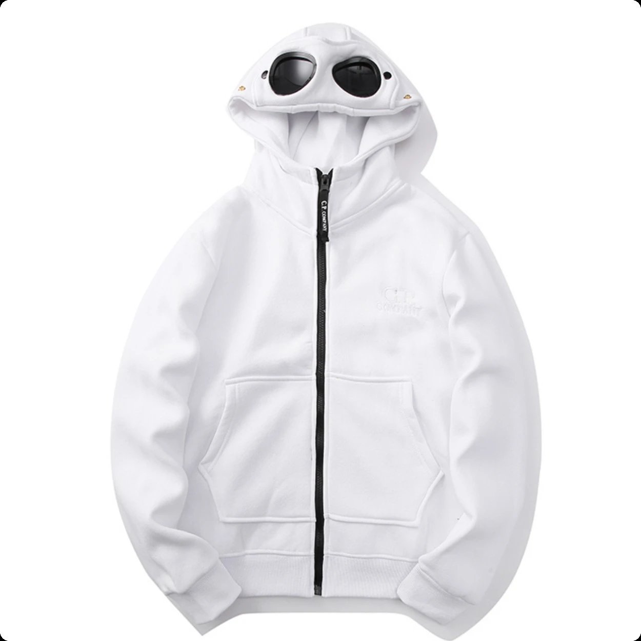CP Company CP Company White Goggle Hoodie Jacket White