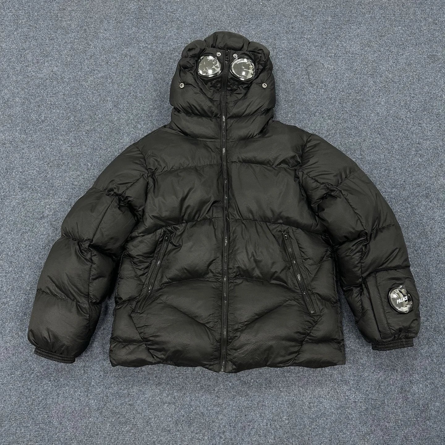 Cotton jacket black (with protective glasses)