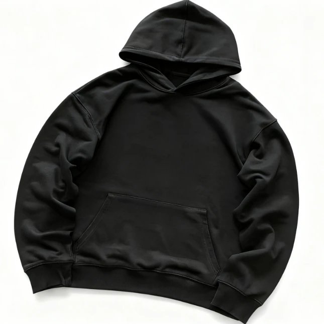 Front embroidered black/white skim three color velvet hoodie 33111222