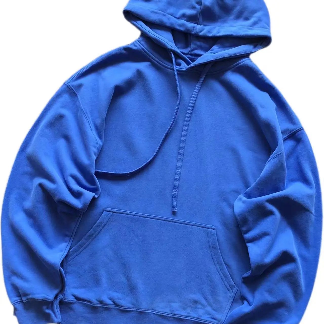 Left Two Crosses Central Sanskrit Two Sleeves Blue Red Mouth Flame Blue Hoodie 33120505