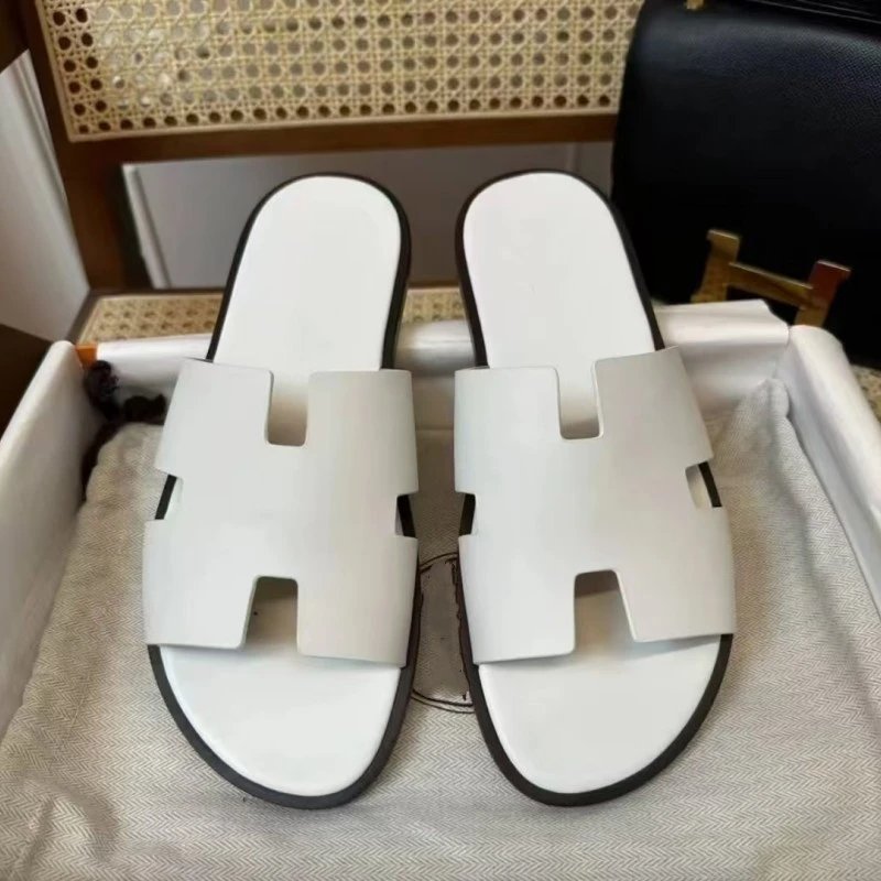 Leather One-Strap Slides photo 2