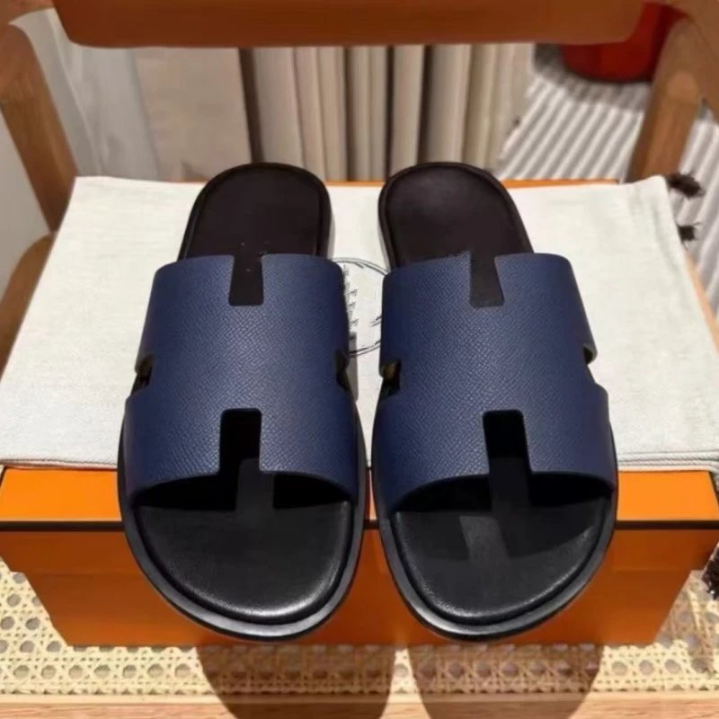 Leather One-Strap Slides photo 4