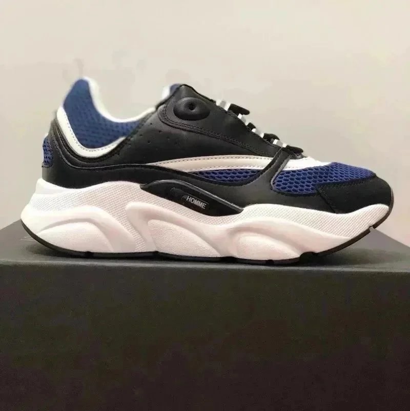 black, blue and white