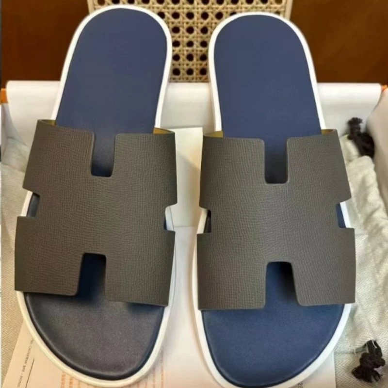 Leather One-Strap Slides photo 6