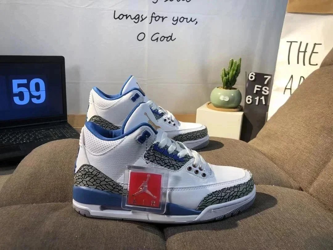 AJ3- White and Blue Wizards