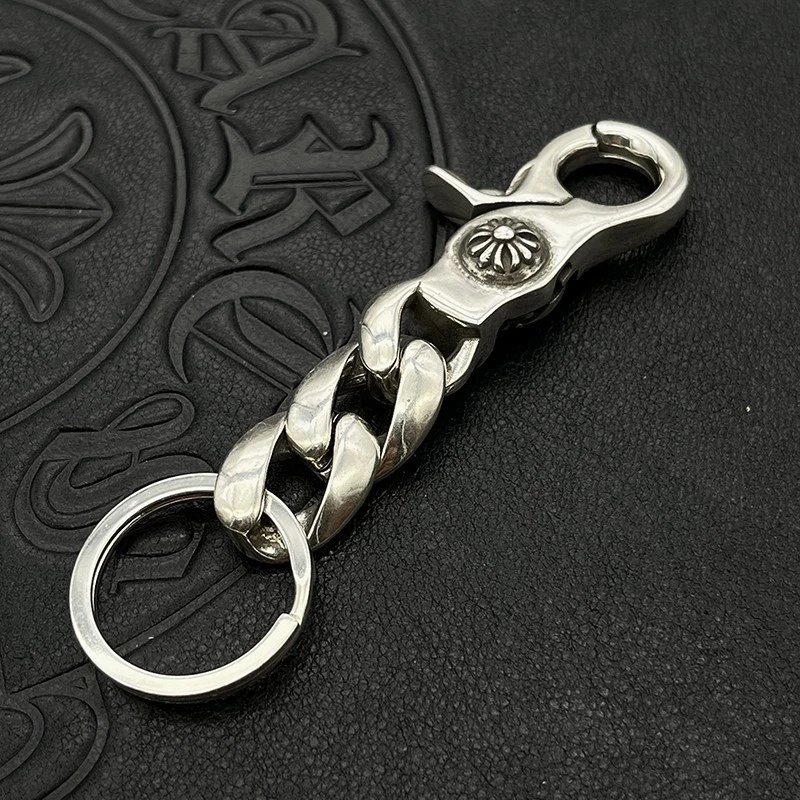 Chrome Hearts Cross Pendant Keychain Silver Accessories Jewelry - 14