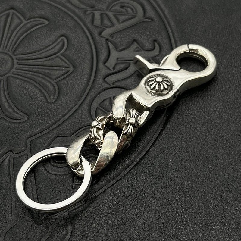 Chrome Hearts Cross Pendant Keychain Silver Accessories Jewelry - 13