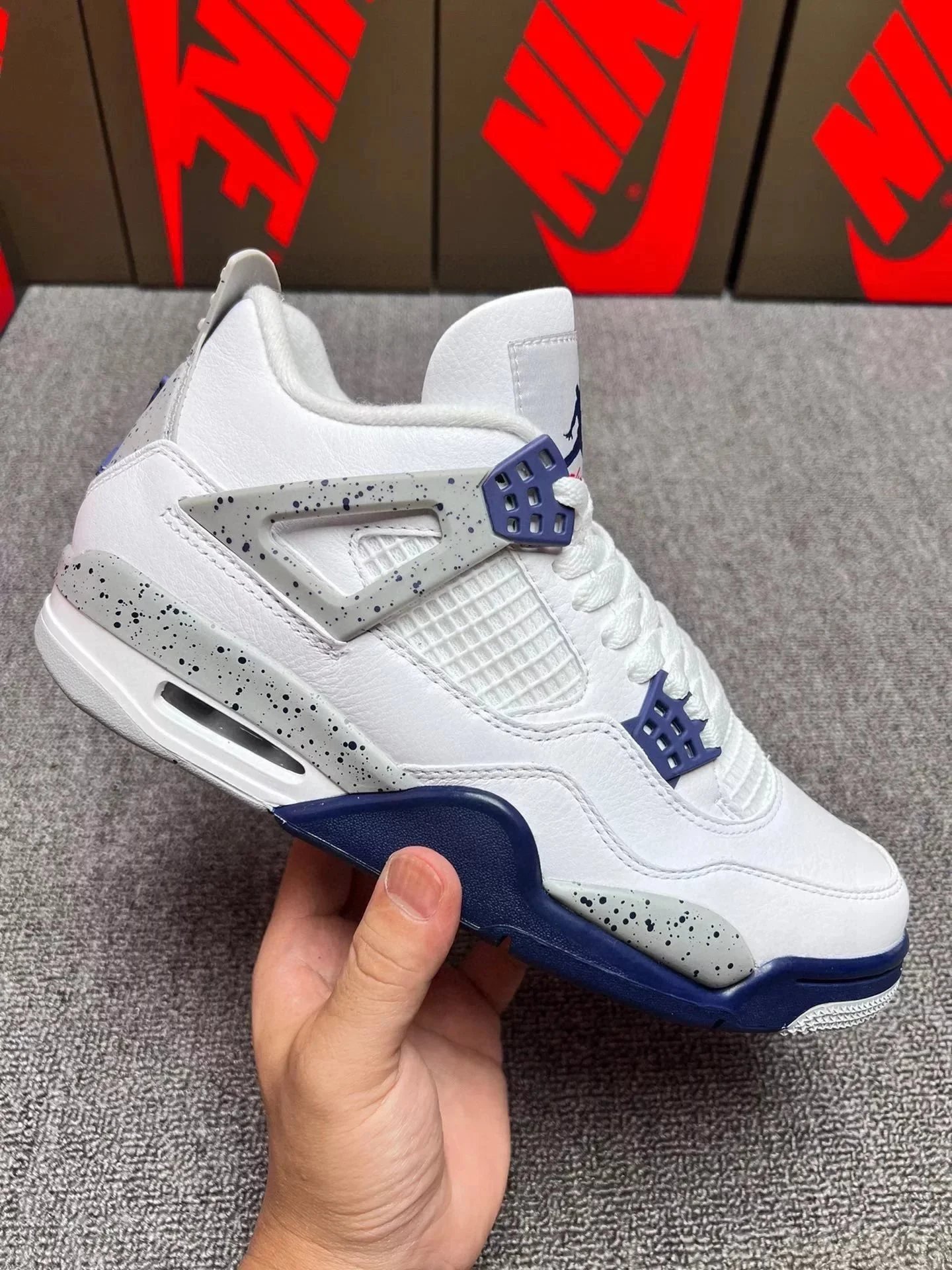 Small Green X: AJ4 Navy Blue DH6927-140