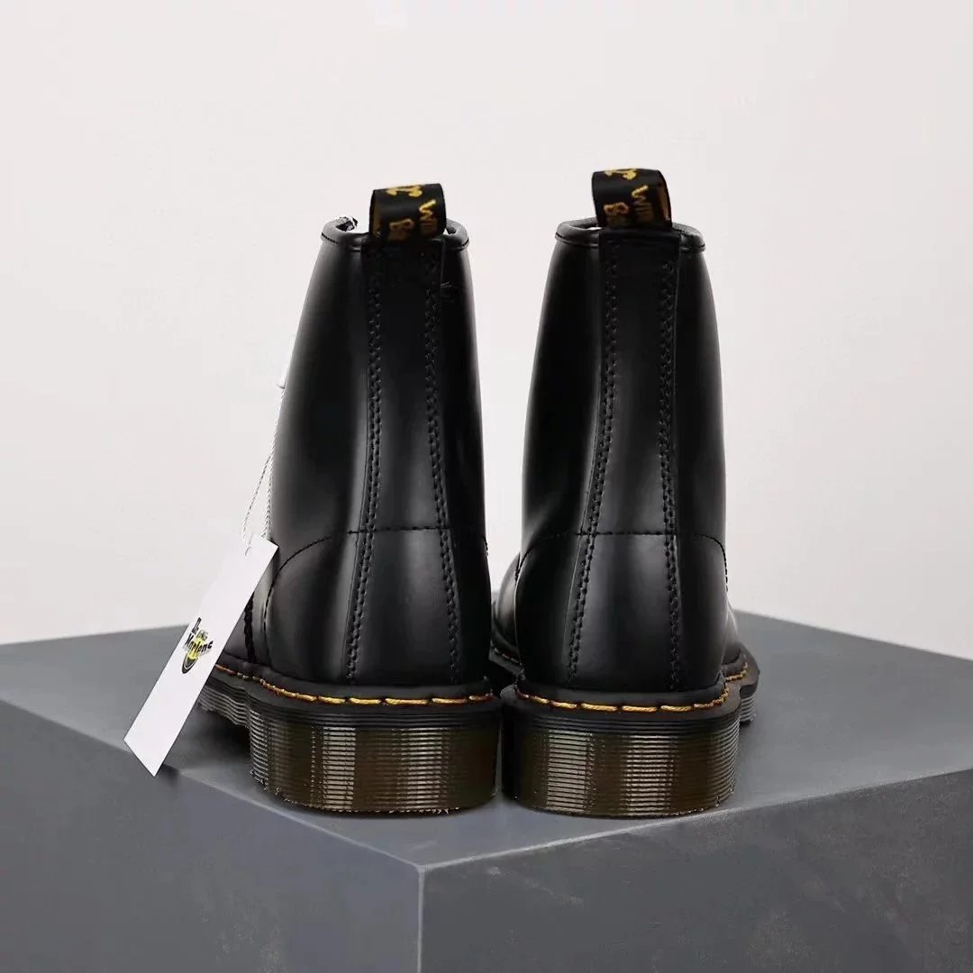 Dr. Martens 1460 Pascal Black Pebbled Leather Boots Martin Boots - 15