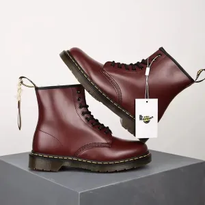 Dr. Martens 1460 Cherry Red Smooth Leather Boots Martin Boots