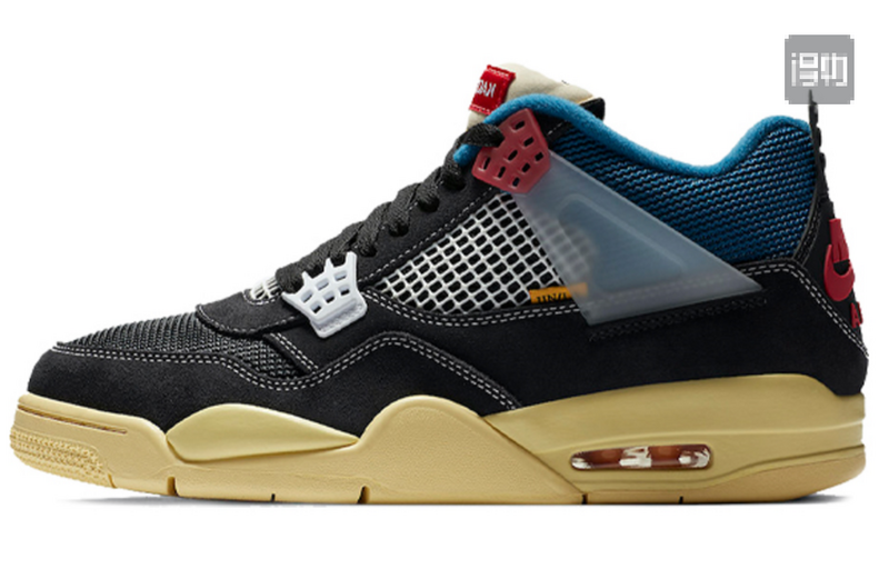 Small Green X: AJ4 Union Black Blue DC9533-001