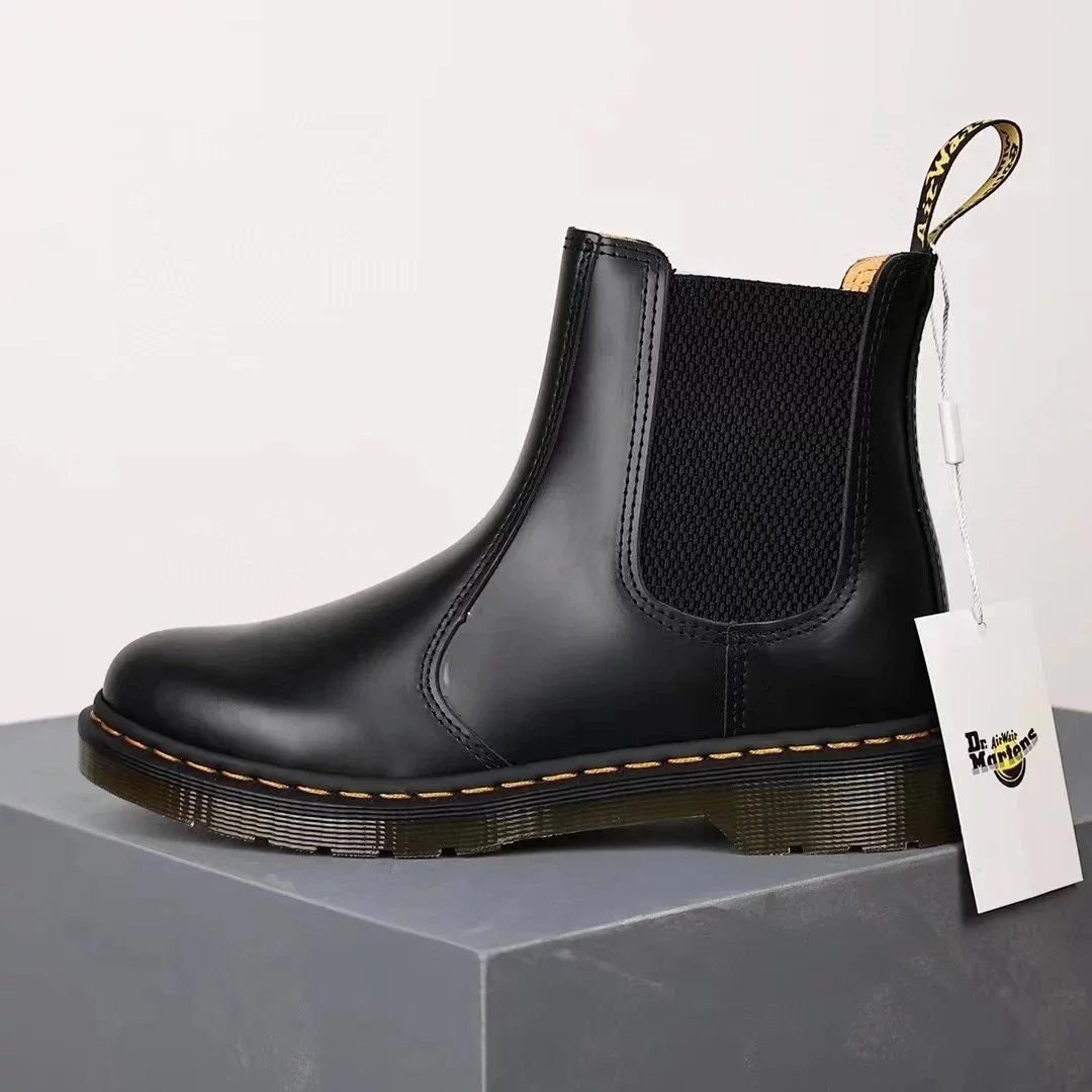 Dr. Martens 1460 Pascal Black Pebbled Leather Boots Martin Boots - 12