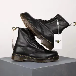 Dr. Martens 1460 Black Smooth Leather 8-Eyelet Boots Martin Boots