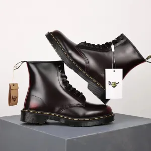 Dr. Martens 1460 Cherry Red Smooth Leather Boots Martin Boots