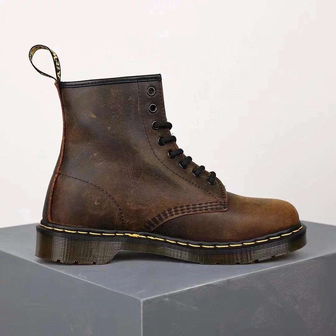 Dr. Martens 1460 Pascal Black Pebbled Leather Boots Martin Boots - 6