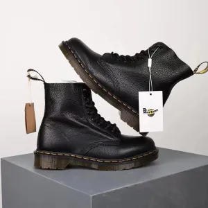 Dr. Martens 1460 Pascal Black Pebbled Leather Boots Martin Boots