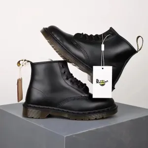 Dr. Martens 1460 Black Smooth Leather 8-Eye Boots Martin Boots