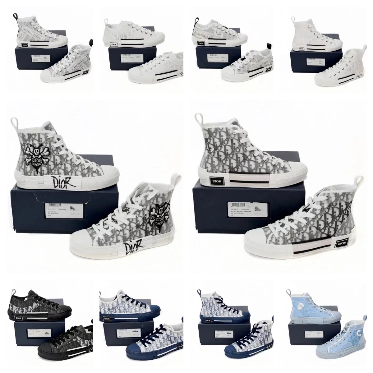 Dior B23 High-Top Sneakers Light Blue - 2