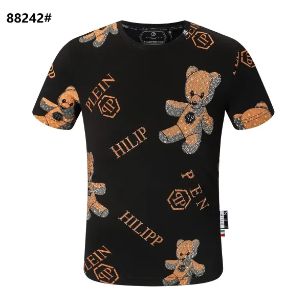 Philipp Plein Platinum Cut Bear Print Black T-Shirt - 1