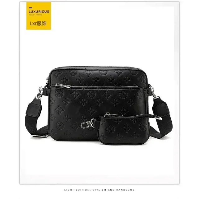 Unbranded Crossbody Bags Monogram-Print Bag with Detachable Zip Pouch product detail image 6