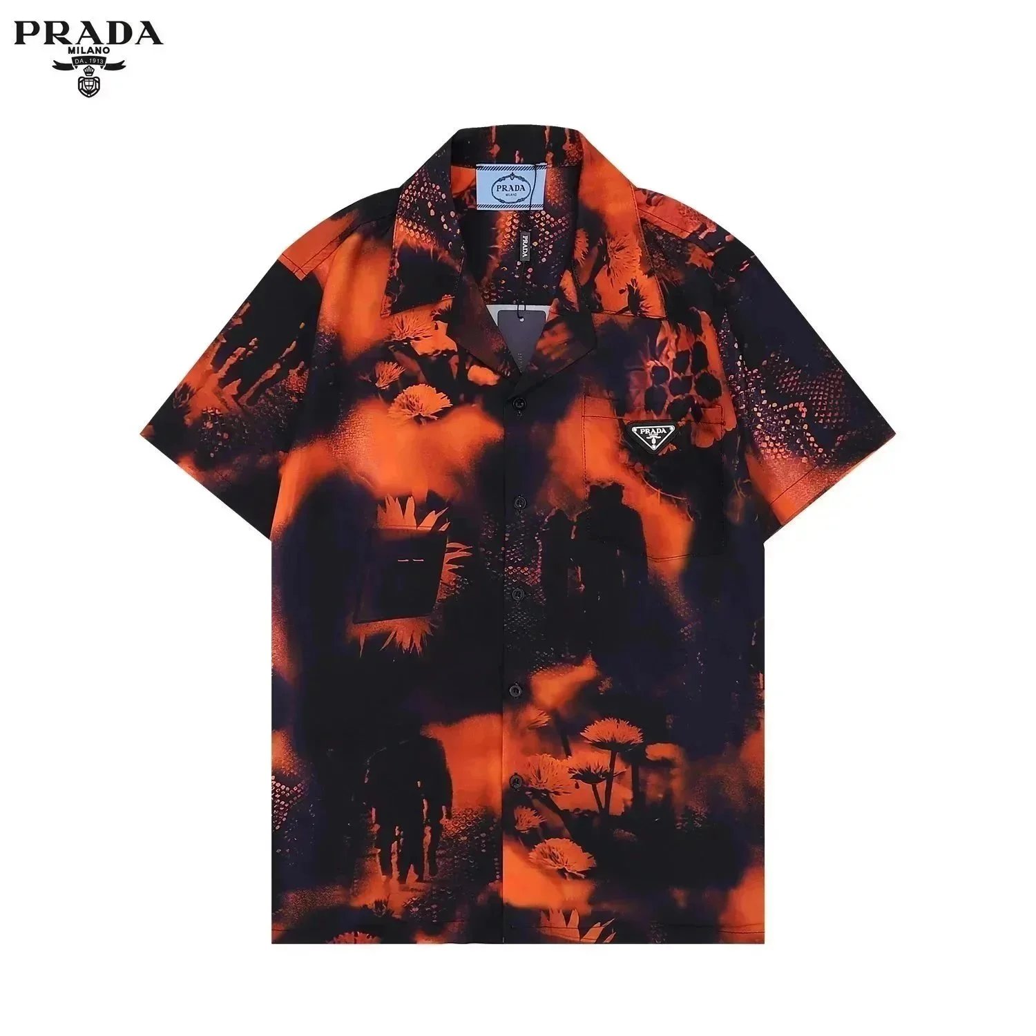 Prada Shirts Short-Sleeve Printed Button-Up Shirt image 14