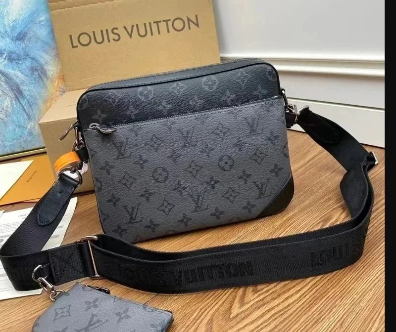 Louis Vuitton Crossbody Bags Monogram zip bag with wide logo strap image 6