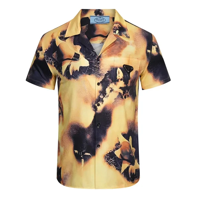 Prada Shirts Short-Sleeve Printed Button-Up Shirt product detail image 6