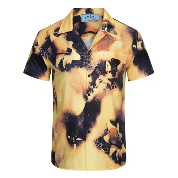 Prada Leopard-Print Polo Shirt White - 7